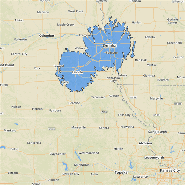 Nebraska Coverage Map