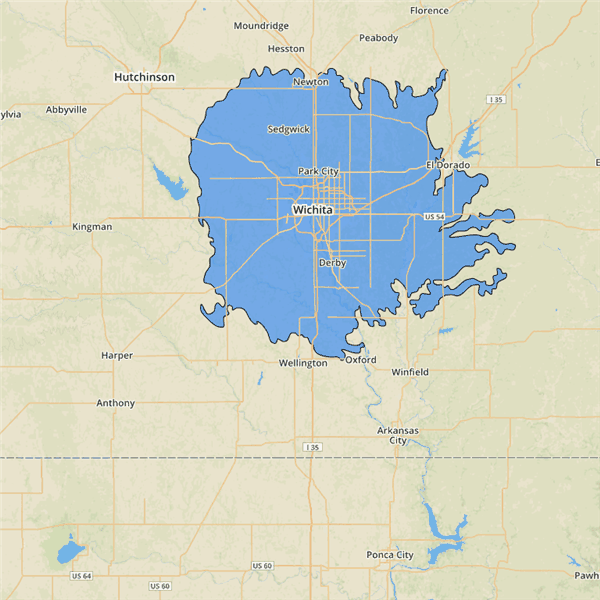 Wichita Coverage Map